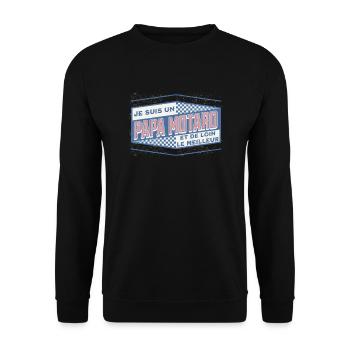 Moto Idée Cadeau pour Motard Citation Humour - Sweat-shirt Unisexe - noir - Devant - Alina (178cm) & Michal (187cm)
