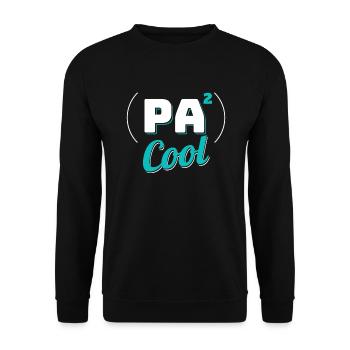 Papa coole Geschenkidee für Vatertagszitat - Unisex Pullover - Schwarz - Vorne - Alina (178cm) & Michal (187cm)