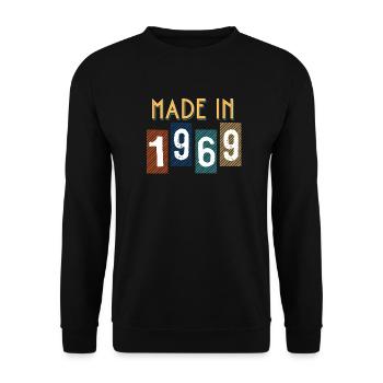 1969 Birthday Gift Year of Birth - Unisex Sweatshirt - black - Front - Alina (178cm) & Michal (187cm)