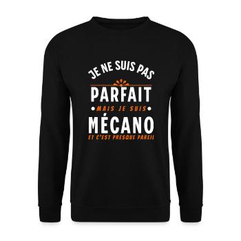 Mécanicien cadeau pour Garagiste Bricoleur Rigolo - Sweat-shirt Unisexe - noir - Devant - Alina (178cm) & Michal (187cm)