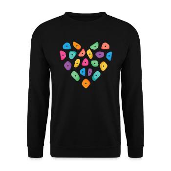 Escalade Bloc Heart Climber Escalade - Sweat-shirt Unisexe - noir - Devant - Alina (178cm) & Michal (187cm)