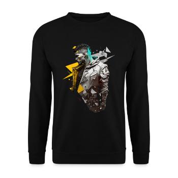 No109 - Unisex Pullover - Schwarz - Vorne - Alina (178cm) & Michal (187cm)