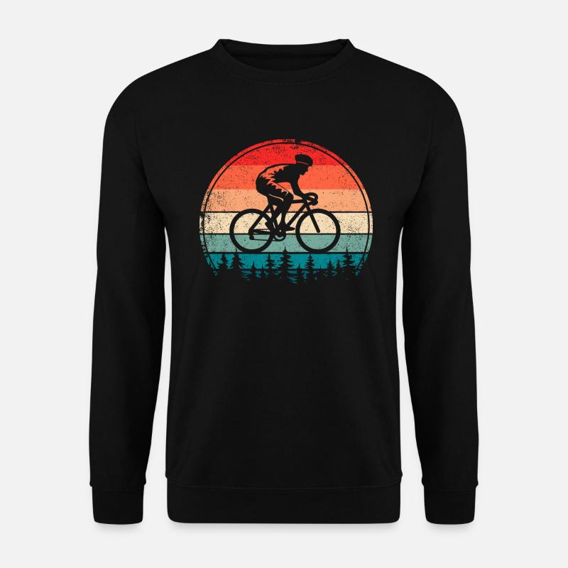Retro Rennrad Radfahrer Radsport Fahrrad - Unisex Pullover - Schwarz