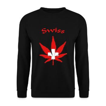 Swiss, Schweiz, Switzerland - Unisex Pullover - Schwarz - Vorne - Alina (178cm) & Michal (187cm)