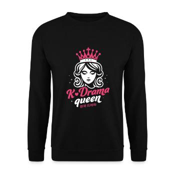 Reine du K-Drama - Sweat-shirt Unisexe - noir - Devant - Alina (178cm) & Michal (187cm)
