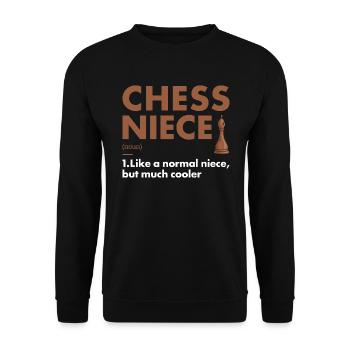 Chess Player Niece Definition Chess - Unisex Sweatshirt - black - Front - Alina (178cm) & Michal (187cm)