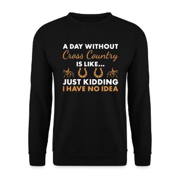 Rider A Day Without Cross Country - Unisex Sweatshirt - black - Front - Alina (178cm) & Michal (187cm)