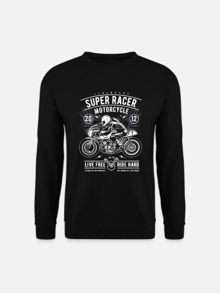 Super Racer Motorrad - Unisex Pullover - Schwarz