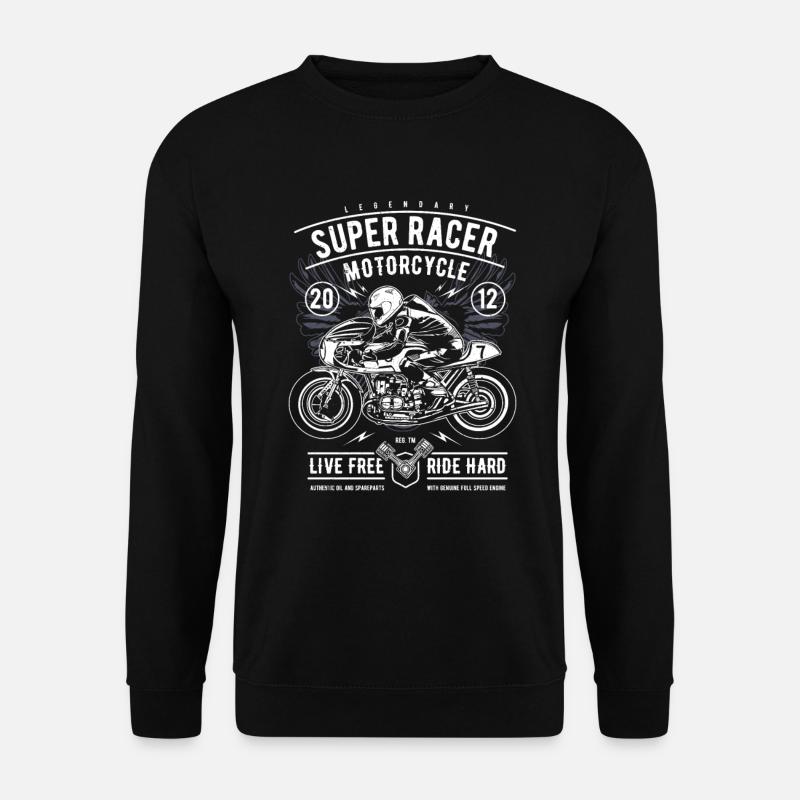 Super racer motorcycle - Unisex Sweatshirt - black