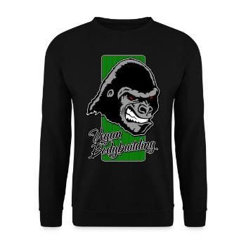Bodybuilding végétalien (gorille) III - Sweat-shirt Unisexe - noir - Devant - Alina (178cm) & Michal (187cm)