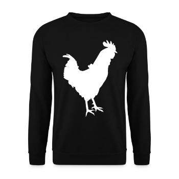 Der Hahn - Unisex Pullover - Schwarz - Vorne - Alina (178cm) & Michal (187cm)