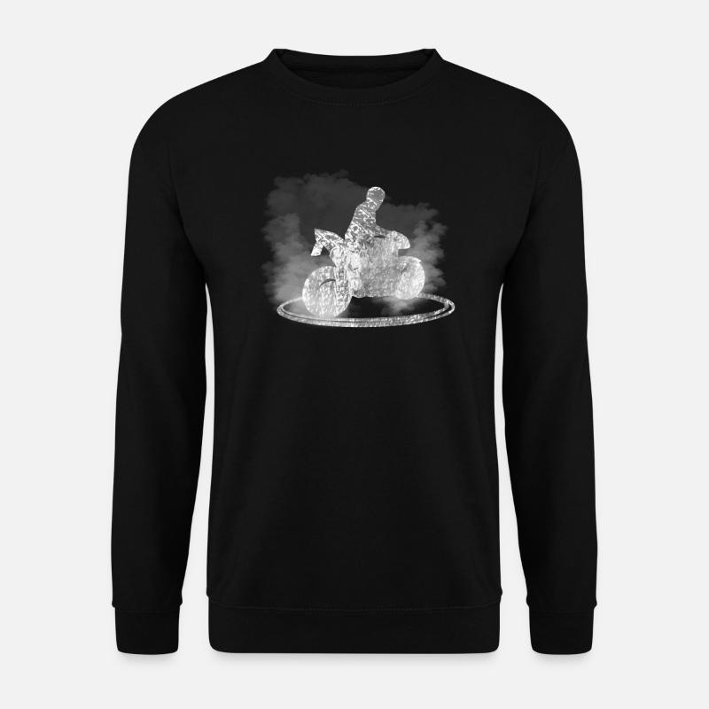Motorrad Burnout burn burnen Bike Streetfighter - Unisex Pullover - Schwarz
