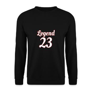 Legends 23 white and red - Unisex Sweatshirt - black - Front - Alina (178cm) & Michal (187cm)