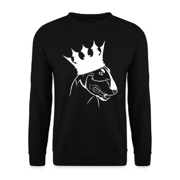 BULLTERRIER BULL TERRIER - Unisex Sweatshirt - black - Front - Alina (178cm) & Michal (187cm)