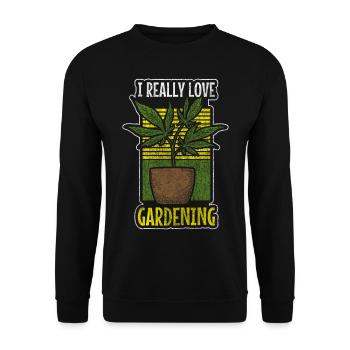 Marijuana Vaping Cbd - Unisex Sweatshirt - black - Front - Alina (178cm) & Michal (187cm)