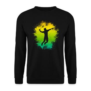 Badminton Player Badminton Player Badminton Player Badminton - Unisex Sweatshirt - black - Front - Alina (178cm) & Michal (187cm)