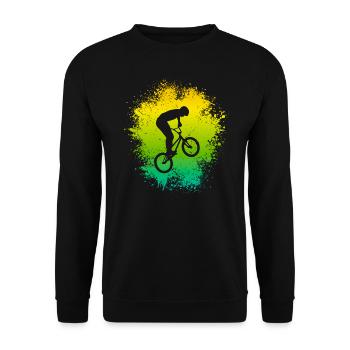 BMX Bicycle Kids Motif Freestyle BMX Rider - Sweat-shirt Unisexe - noir - Devant - Alina (178cm) & Michal (187cm)