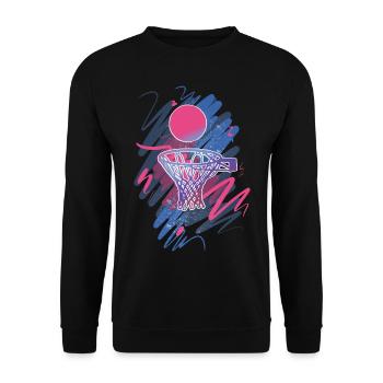 Basketball Basketballer - Unisex Pullover - Schwarz - Vorne - Alina (178cm) & Michal (187cm)