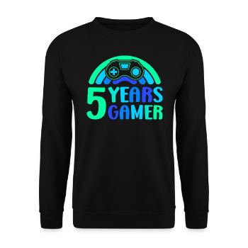 5ème anniversaire garçon 5 ans contrôleur gaming - Sweat-shirt Unisexe - noir - Devant - Alina (178cm) & Michal (187cm)