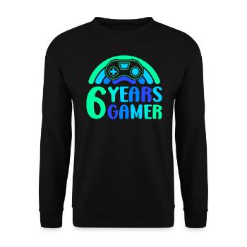 6ème anniversaire garçon 6 ans contrôleur de jeu - Sweat-shirt Unisexe - noir - Devant - Alina (178cm) & Michal (187cm)