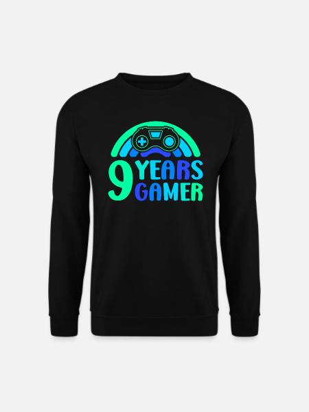 9. Geburtstag Junge 9 Jahre Controller Gaming - Unisex Pullover - Schwarz