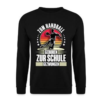 Handball Handballer - Unisex Pullover - Schwarz - Vorne - Alina (178cm) & Michal (187cm)
