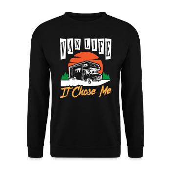Van Life I Chosen Me Campervan - Sweat-shirt Unisexe - noir - Devant - Alina (178cm) & Michal (187cm)