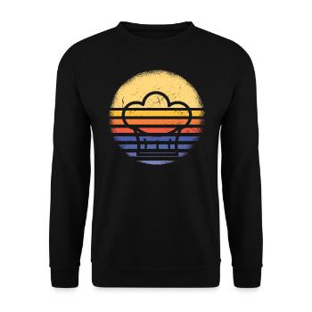Cook Retro Sunset Cooking - Unisex Sweatshirt - black - Front - Alina (178cm) & Michal (187cm)