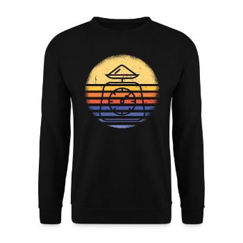 Baker Retro Sunset Baking - Unisex Sweatshirt - black - Front - Alina (178cm) & Michal (187cm)