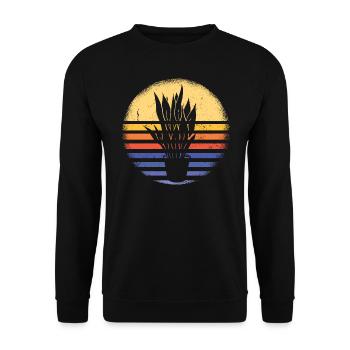 Jardinier Rétro Coucher De Soleil Jardinage - Sweat-shirt Unisexe - noir - Devant - Alina (178cm) & Michal (187cm)