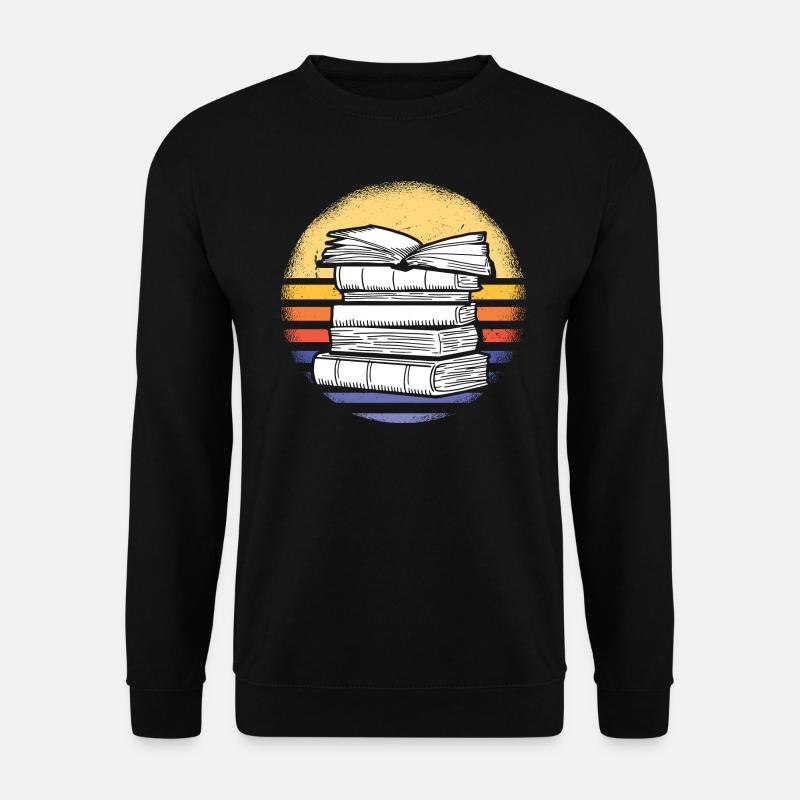 Lecteur Retro Sunset Lecture - Sweat-shirt Unisexe - noir