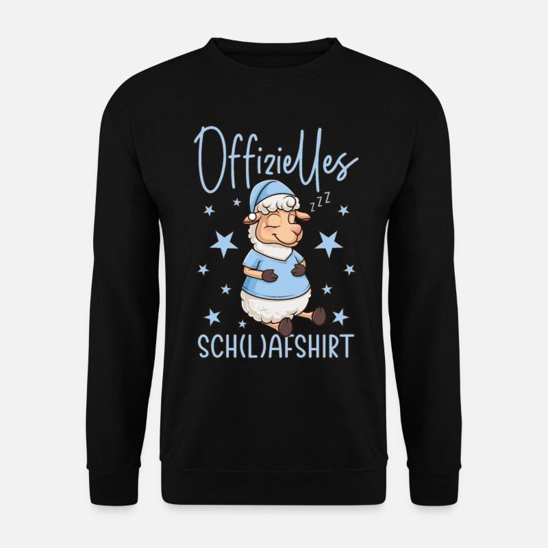 Schafshirt - Offizielles Schlafshirt Schaf - Unisex Pullover - Schwarz