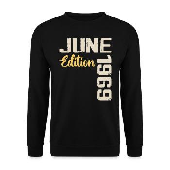 Né(e) en Juin 1969 Cadeau Juin 1969 Anniversaire - Sweat-shirt Unisexe - noir - Devant - Alina (178cm) & Michal (187cm)