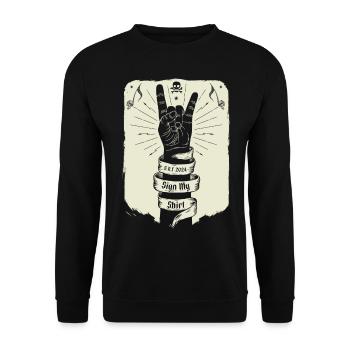 Je suis ton plus grand fan signe ma chemise drôle - Sweat-shirt Unisexe - noir - Devant - Alina (178cm) & Michal (187cm)
