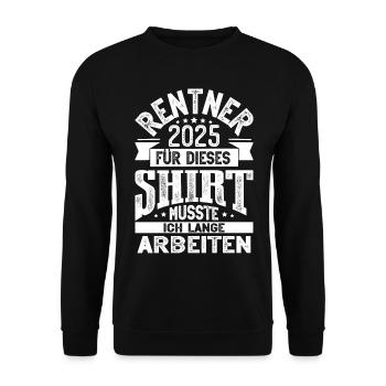 Rentner 2025 - Unisex Pullover - Schwarz - Vorne - Alina (178cm) & Michal (187cm)