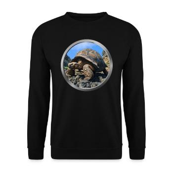 Tortoise Animal - Unisex Sweatshirt - black - Front - Alina (178cm) & Michal (187cm)