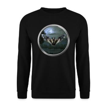 Bats Animal - 1 - Unisex Sweatshirt - black - Front - Alina (178cm) & Michal (187cm)