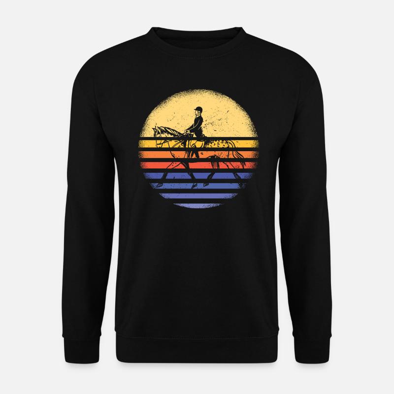 Rider Retro Sunset Eventing - Unisex Sweatshirt - black