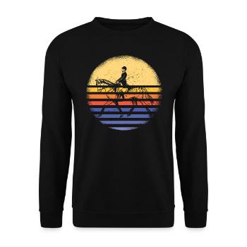 Pure Retro Sunset Reining - Unisex Sweatshirt - black - Front - Alina (178cm) & Michal (187cm)