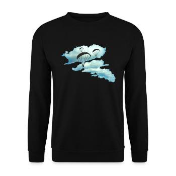 wolkenstraße paragliding - Sweat-shirt Unisexe - noir - Devant - Alina (178cm) & Michal (187cm)