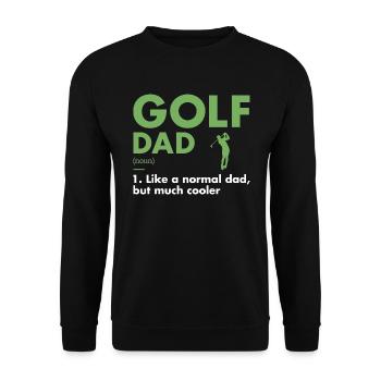 Sport Dad Définition Golf - Sweat-shirt Unisexe - noir - Devant - Alina (178cm) & Michal (187cm)