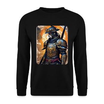 Stolzer Samurai Japan Asia Kendo Karate Ninja Judo - Unisex Pullover - Schwarz - Vorne - Alina (178cm) & Michal (187cm)