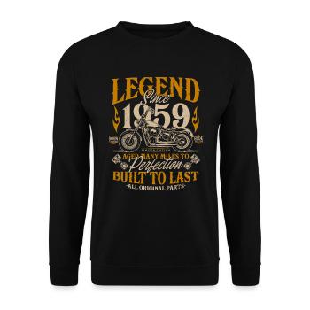 Legend Since 1959 Cadeau d’anniversaire moto - Sweat-shirt Unisexe - noir - Devant - Alina (178cm) & Michal (187cm)