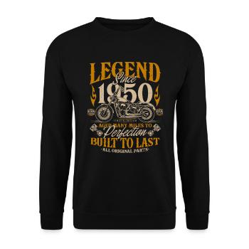 Légende depuis les années 1950 Cadeau d’anniversaire moto - Sweat-shirt Unisexe - noir - Devant - Alina (178cm) & Michal (187cm)
