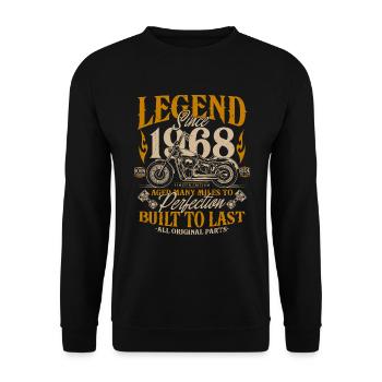 Legend Since 1968 Cadeau d’anniversaire moto - Sweat-shirt Unisexe - noir - Devant - Alina (178cm) & Michal (187cm)