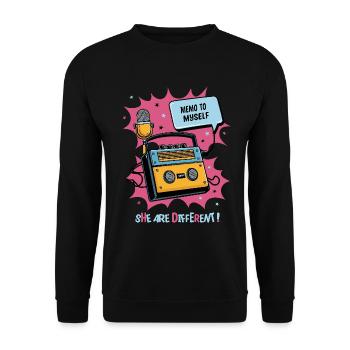 Ils sont différents ! - Sweat-shirt Unisexe - noir - Devant - Alina (178cm) & Michal (187cm)