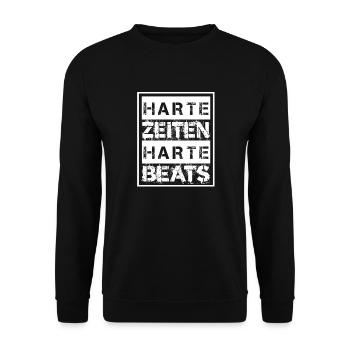 Hard times Hard beats - Unisex Sweatshirt - black - Front - Alina (178cm) & Michal (187cm)