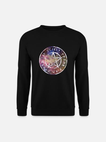 T-shirt pentagram magic - Unisex Sweatshirt - black