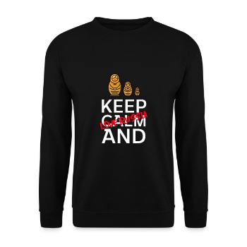 Restez calme et aimez la Russie - Sweat-shirt Unisexe - noir - Devant - Alina (178cm) & Michal (187cm)