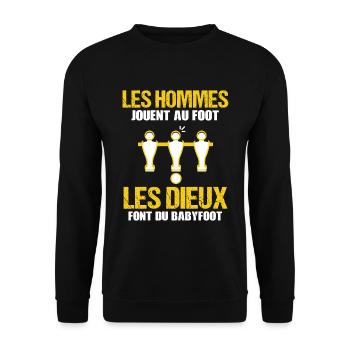 Baby foot cadeau humour drôle - Sweat-shirt Unisexe - noir - Devant - Alina (178cm) & Michal (187cm)